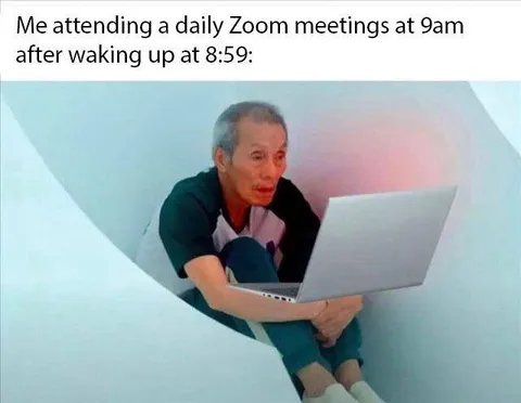 Waking Up for a Zoom Meeting