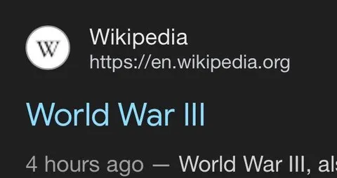 Wikipedia World War III Alert