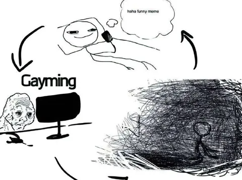 Gayming funny meme cycle