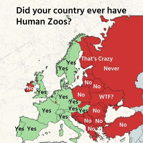 Human Zoos Europe Map