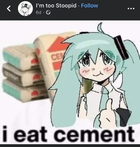 I Eat Cement Anime Girl