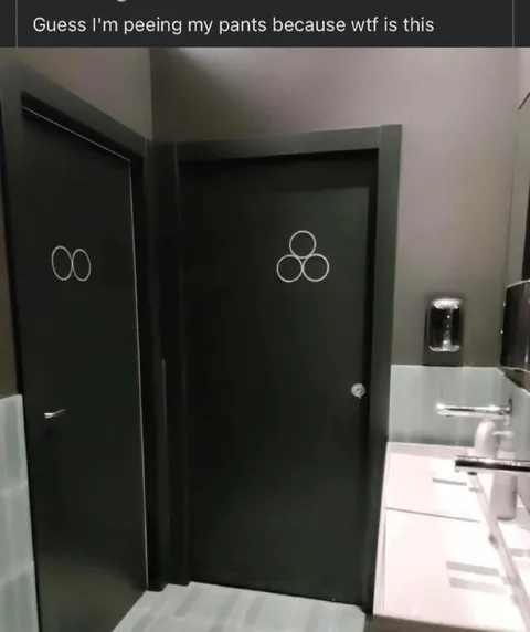 Confusing Bathroom Door Symbols