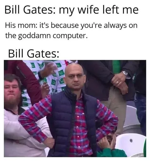 Bill Gates wife left meme