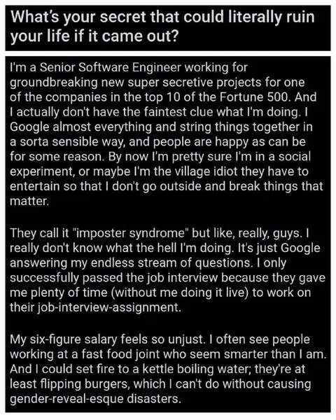 Senior Software Engineer Imposter Syndrome
