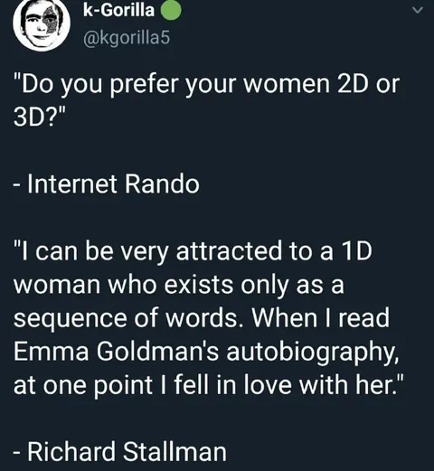 Richard Stallman Loves a 1D Woman
