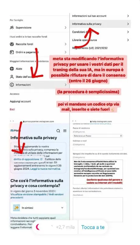 Guida per disattivare l'AI di Meta