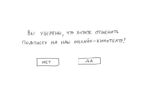 Отмена подписки на кинотеатр
