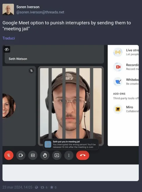 Google Meet Meeting Jail