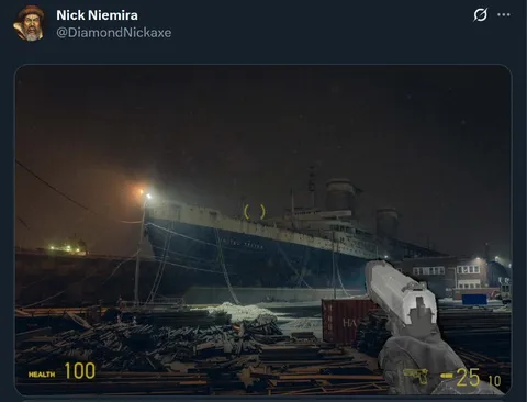 United States Ship With Game HUD