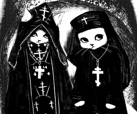 Готические коты-священники