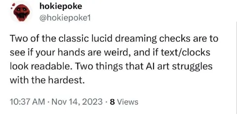 AI Fails Lucid Dreaming Checks