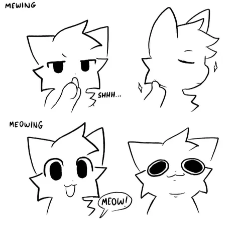 Mewing Cat Turns Into Meowing