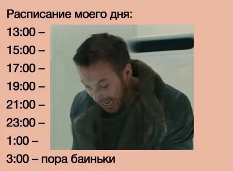 Расписание моего дня