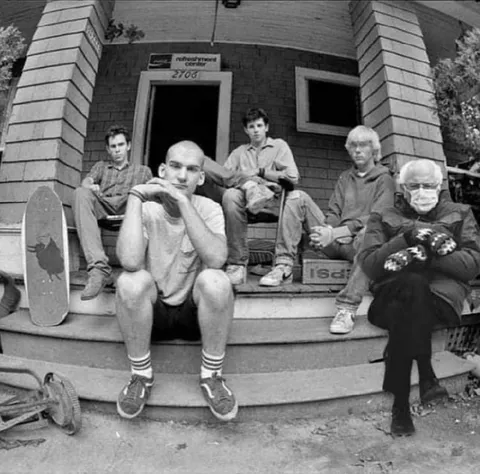 Skaters Sitting on the Steps