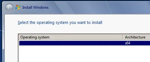 Empty Windows Installation List