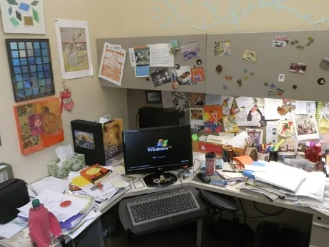 Chaotic Office Desk