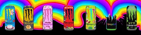 Monster Energy Rainbow Cans
