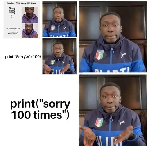 Print Sorry 100 Times