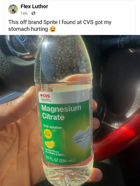 Off Brand Sprite Stomachache