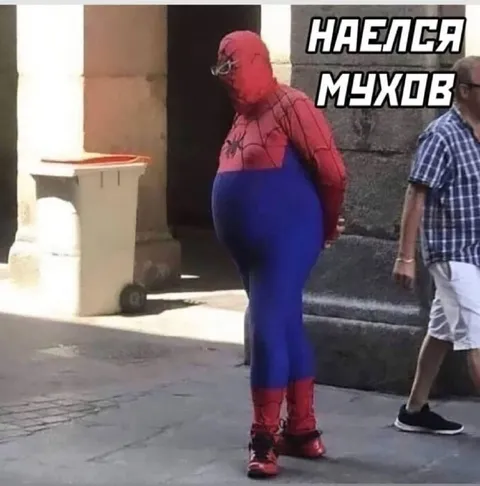 Человек-паук наелся мухов