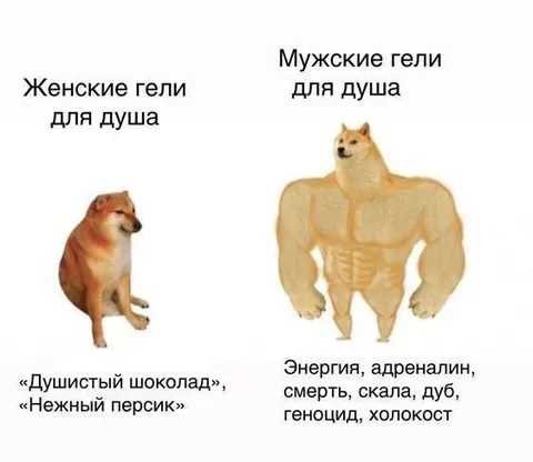 Мужские и женские гели для душа