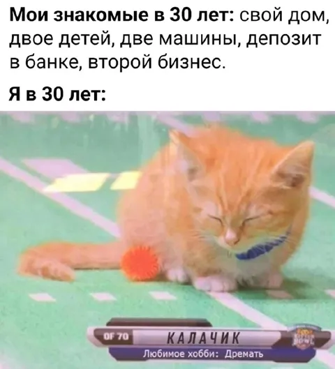 Я в 30 лет — любимое хобби дремать