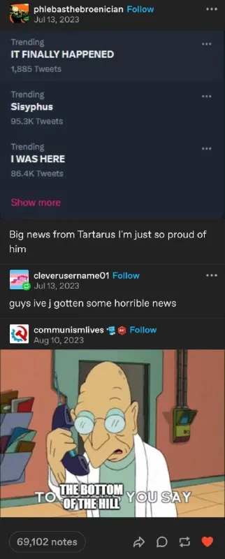 Sisyphus Finally Reaches the Bottom
