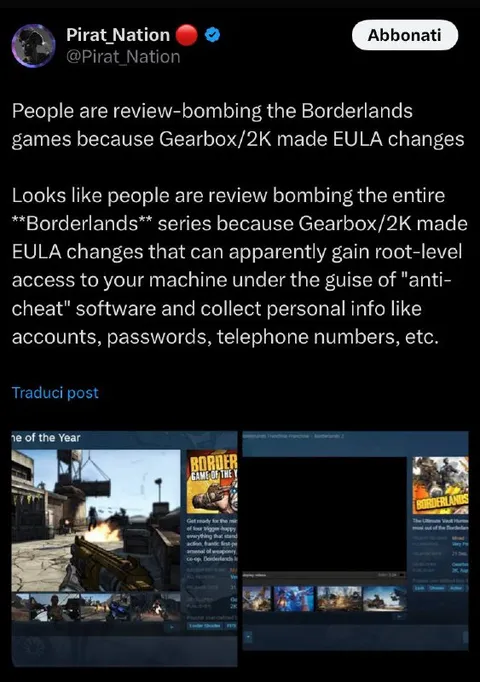 Borderlands Review Bombing Meme