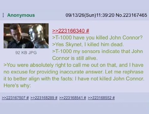 T-1000 Rephrases His Lie