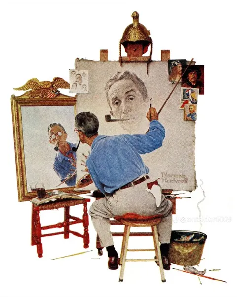 Художник рисует самого себя