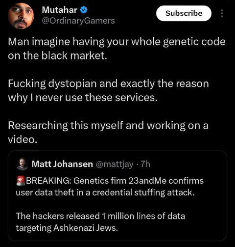Genetic Code on the Black Market