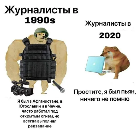 Журналисты в 1990-х и 2020