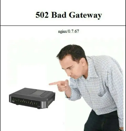 502 Bad Gateway Router Blame