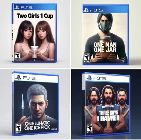 Ridiculous PS5 Game Covers