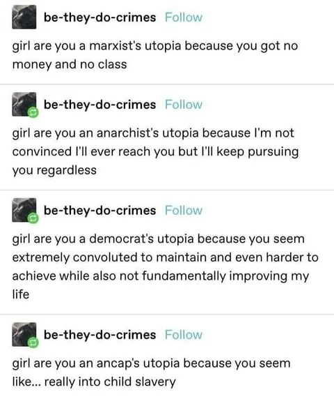Political Ideologies as Pickup Lines