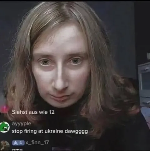 Putin mit langen Haaren