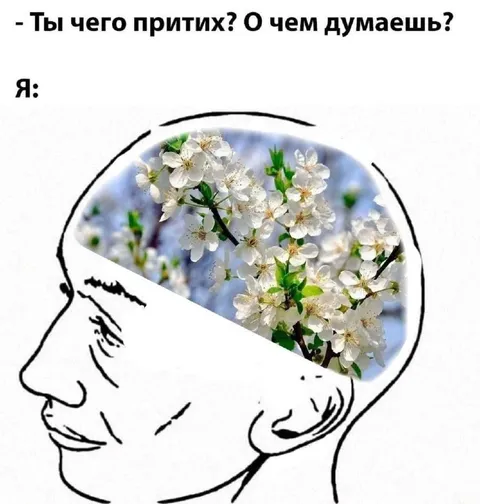 В голове цветущая вишня
