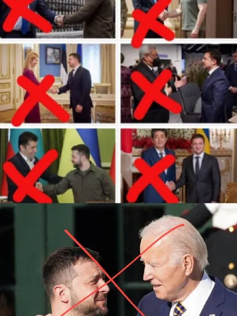 Зеленский и Байден не пожимают руки