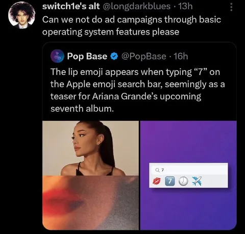 The Lip Emoji Teases Ariana’s Seventh Album