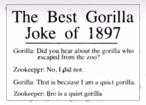 The Best Gorilla Joke of 1897