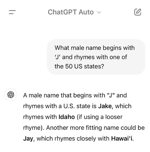 ChatGPT Jake Idaho Rhyme