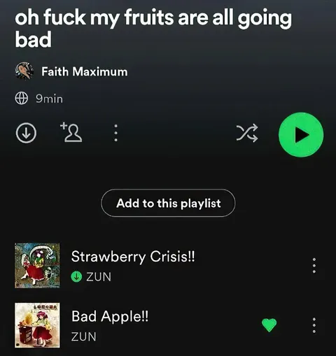 Fruit Playlist Crisis