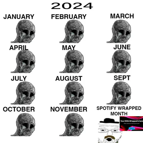 2024 Calendar of Sadness