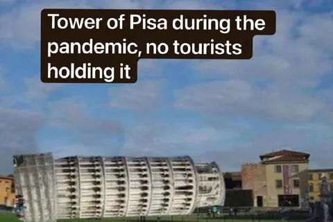 Leaning Tower Without Tourists