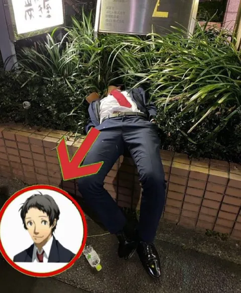酔いつぶれたサラリーマン