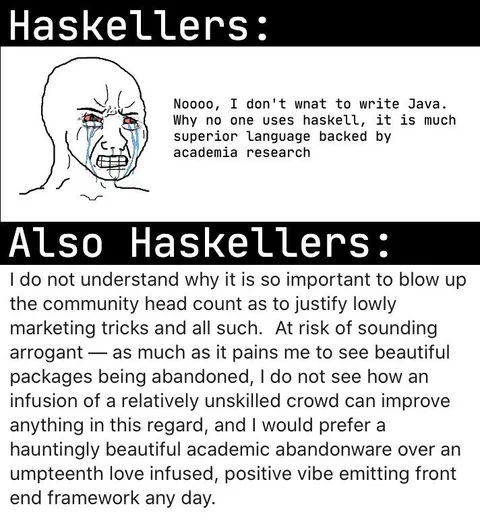 Haskell Enthusiast Rejects Java