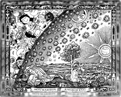 Flammarion Engraving Cosmic Boundary