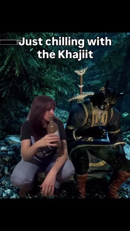 Just Chilling with the Khajiit