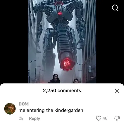 Robot Entering Kindergarten