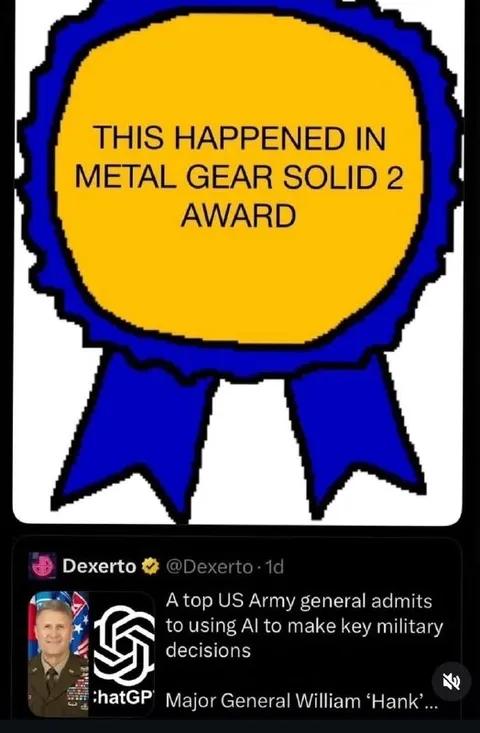 This Happened in Metal Gear Solid 2 Award